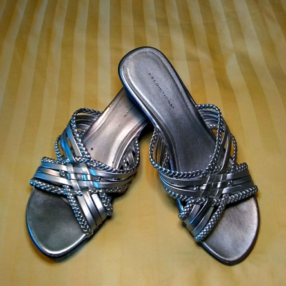 Silver Slip On Sandles